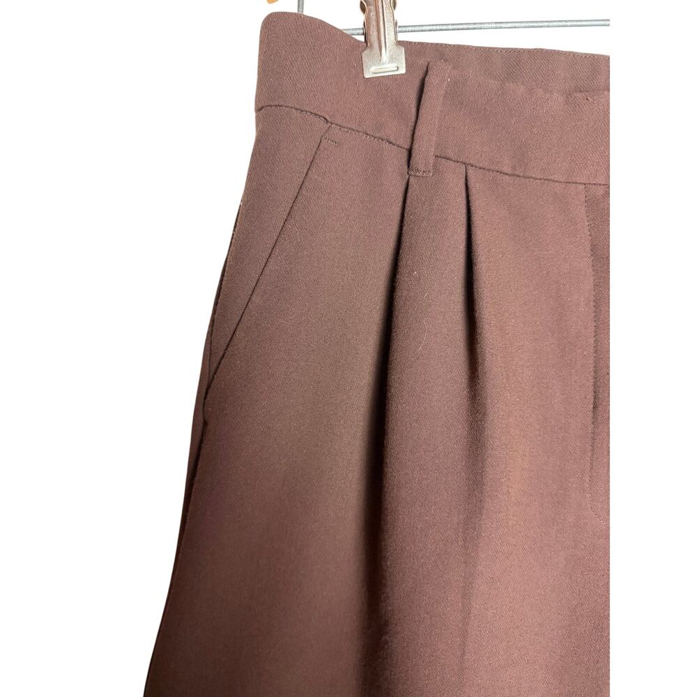 Abercrombie & Fitch Sloan Brown Pleated Trouser Pants Size 12 - Picture 3 of 6